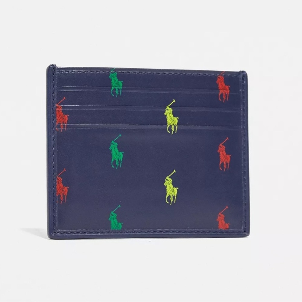 NWT 🐎 Polo Ralph Lauren Navy Multi Pony
Player Cardholder - Picture 3 of 5